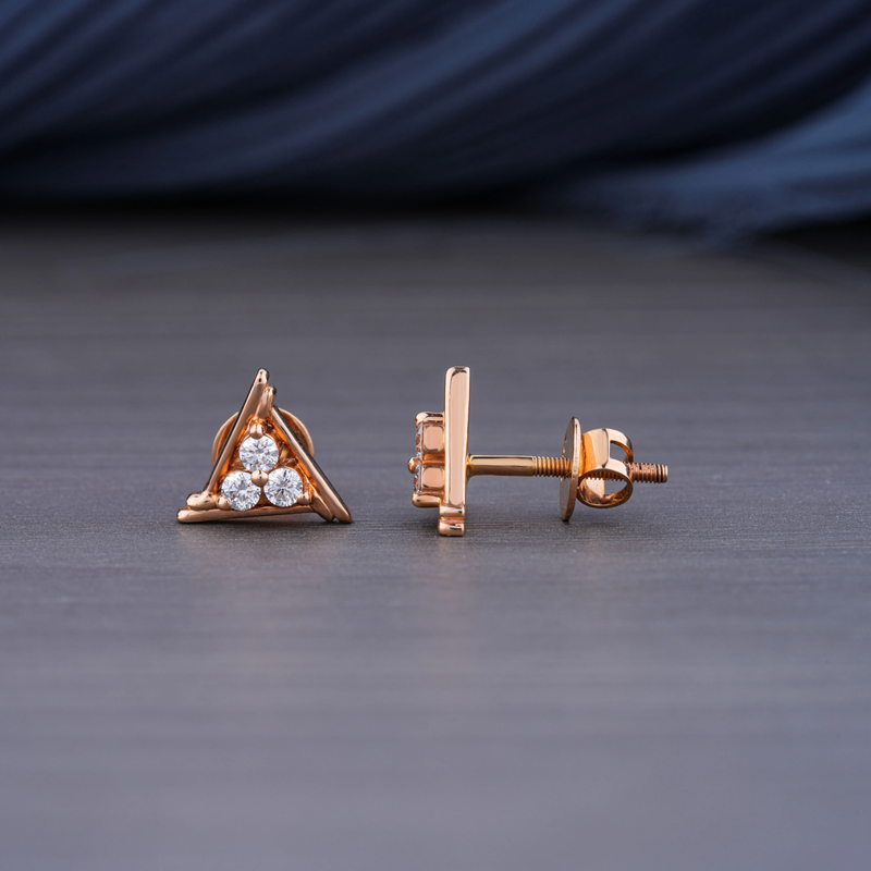 0.26 CT Lab Grown Round Brilliant Diamond Stud Earrings