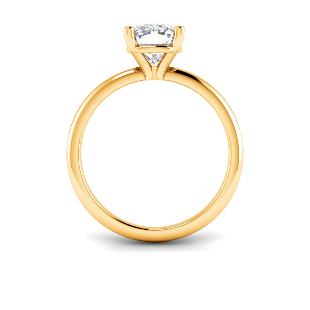 1 Carat Oval Cut Lab Grown Diamond Solitaire Engagement Ring in 14K & 18K Gold – IGI Certified