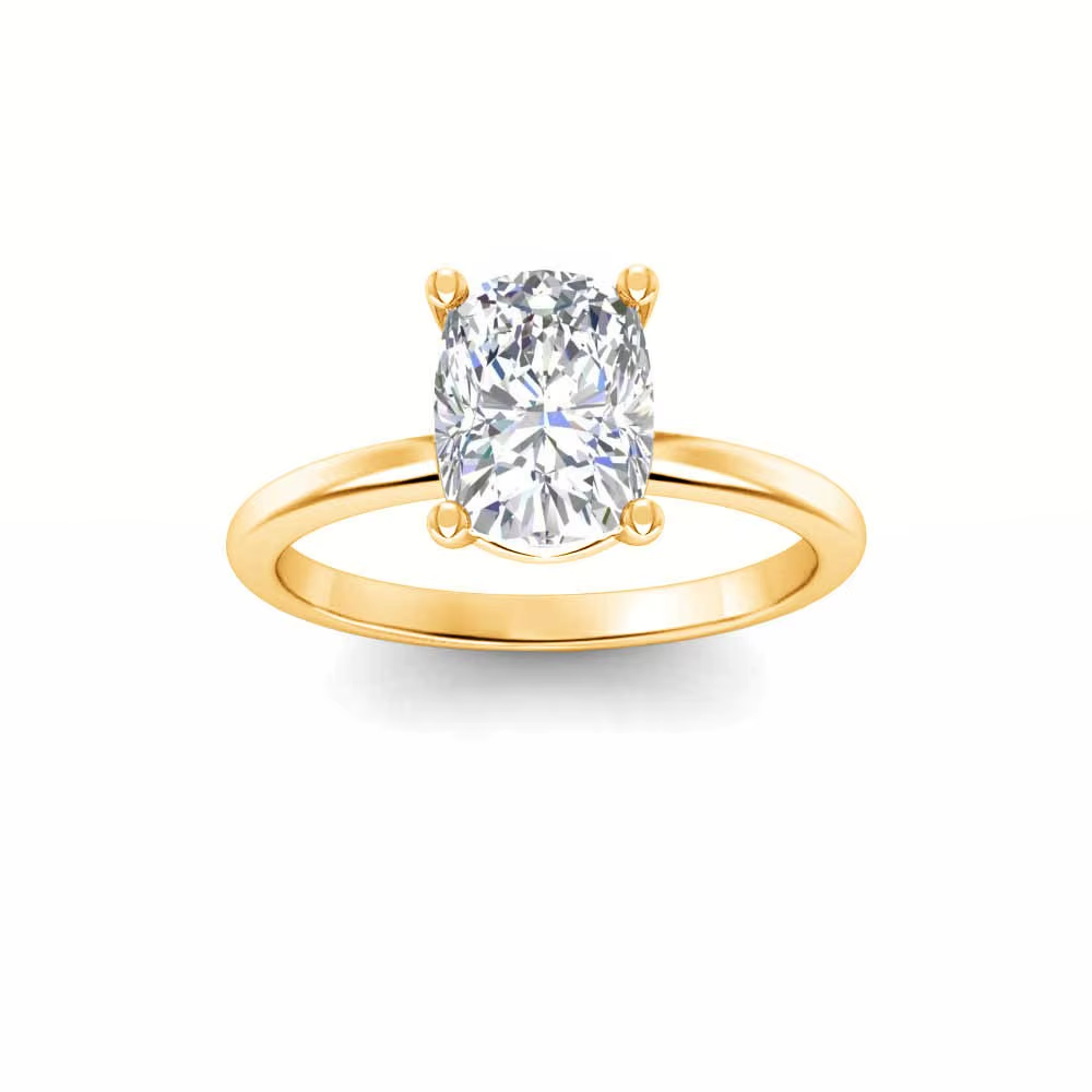 1 Carat Oval Cut Lab Grown Diamond Solitaire Engagement Ring in 14K & 18K Gold – IGI Certified