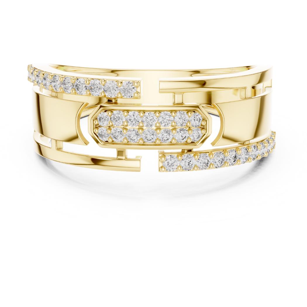 Elegant Round Diamond Eternity Ring 0.324ct E Color 18K White Gold