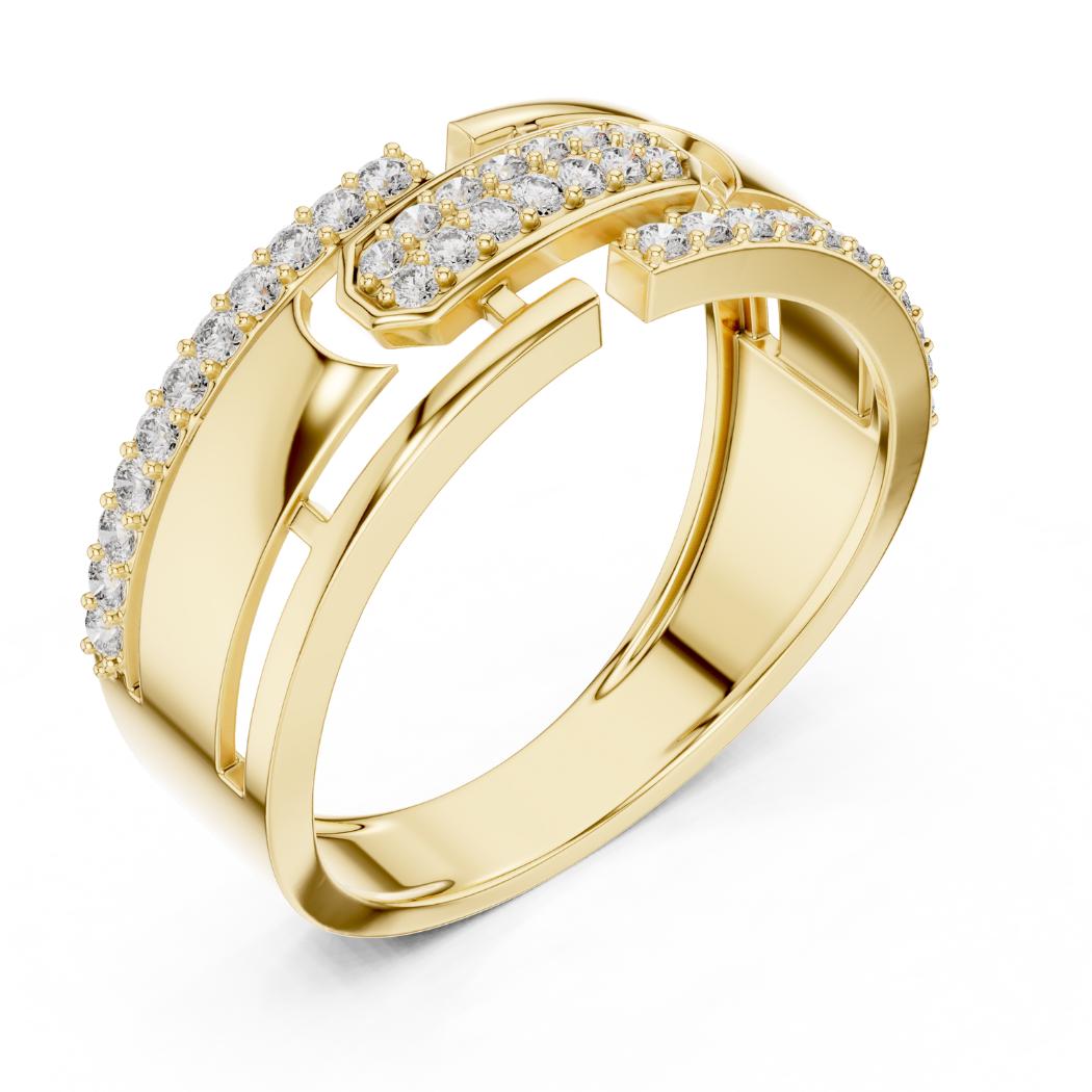 Elegant Round Diamond Eternity Ring 0.324ct E Color 18K White Gold