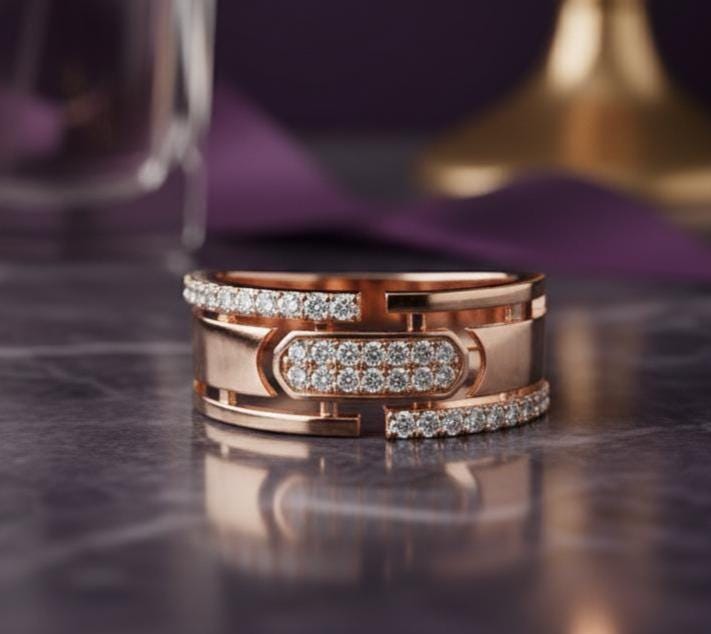 Elegant Round Diamond Eternity Ring 0.324ct E Color 18K White Gold