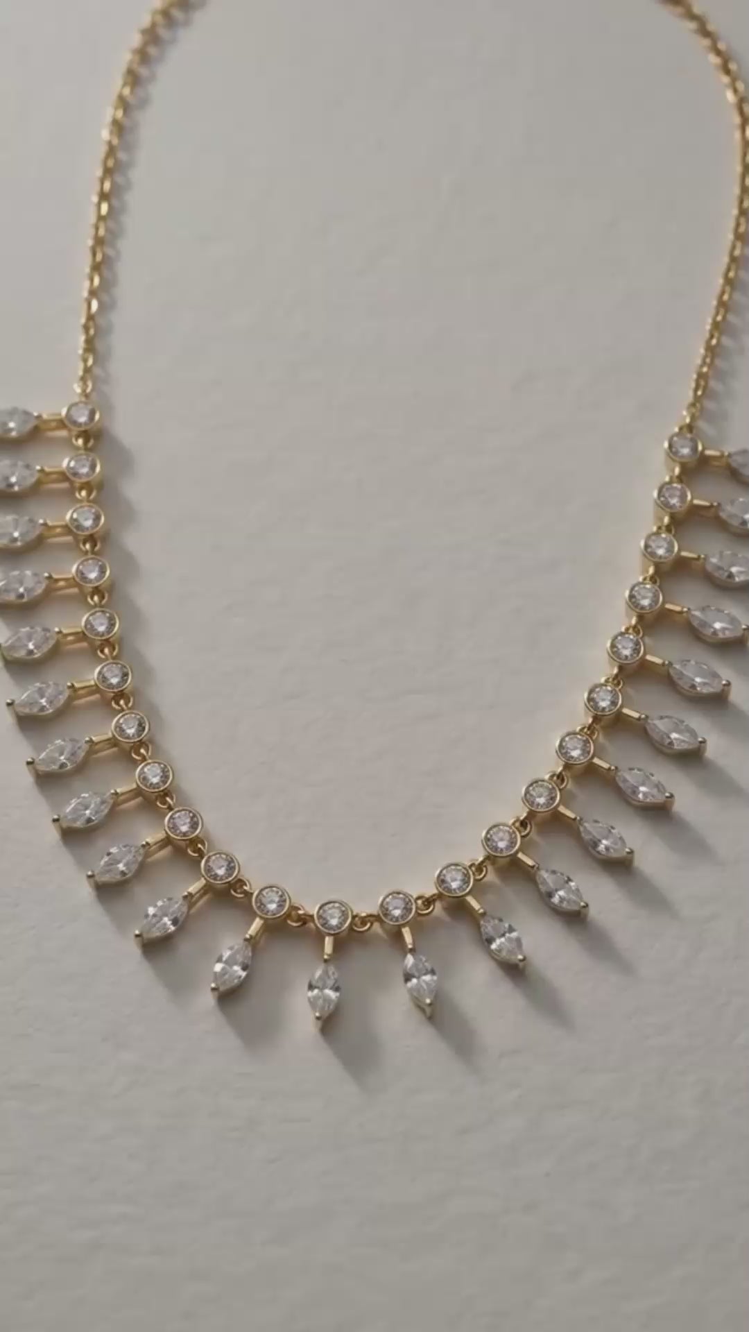 Marquise Leaf Diamond Necklace
